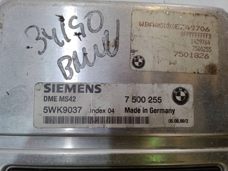 Recambio de centralita motor uce para bmw 3 (e46) 328 i referencia OEM IAM 7500255 DME MS42 5WK9037