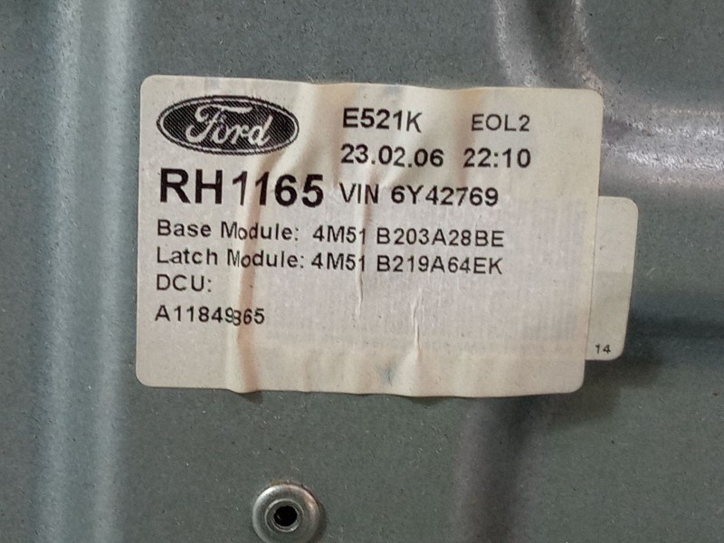 Recambio de elevalunas electrico derecho 3p para ford focus ii (da_, hcp, dp) 1.6 ti referencia OEM IAM 4M51B203A28BE  
