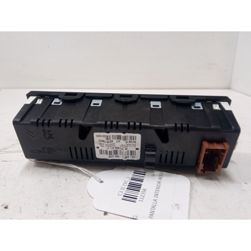 Recambio de pantalla interior reloj para citroën c3 ii (sc_) 1.2 vti 82 referencia OEM IAM 98107406XT  