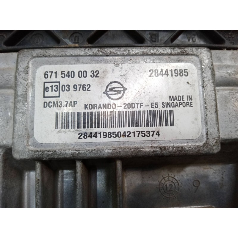 Recambio de centralita motor uce para ssangyong korando (ck) 2.0 e-xdi referencia OEM IAM 6715400032 20DTFE5 DCM3.7AP