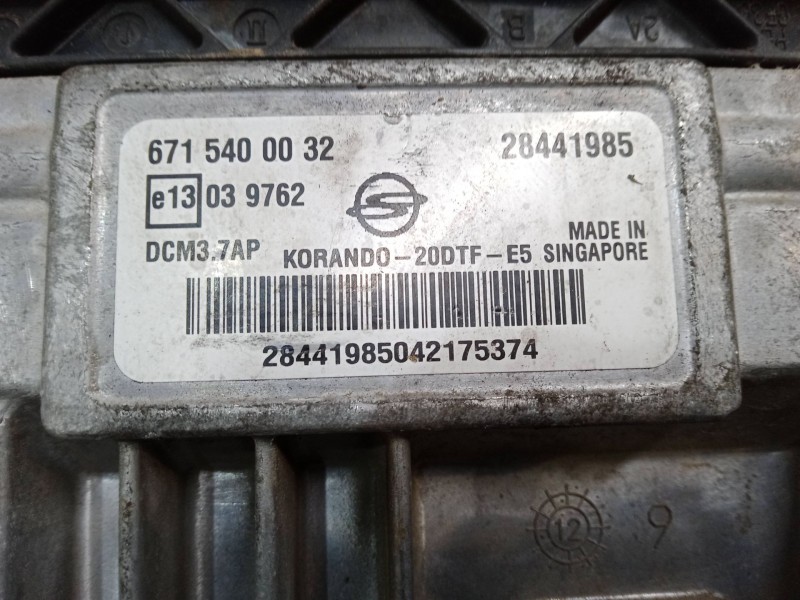 Recambio de centralita motor uce para ssangyong korando (ck) 2.0 e-xdi referencia OEM IAM 6715400032 20DTFE5 DCM3.7AP