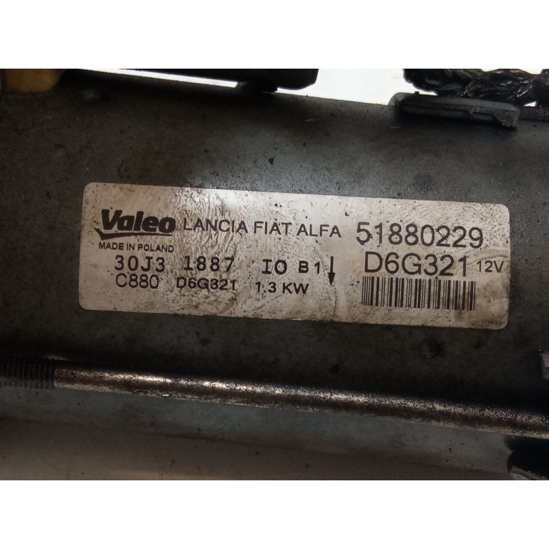 Recambio de motor arranque para fiat doblo caja/chasis (263_) 1.3 d multijet referencia OEM IAM 51880229 D6G321 