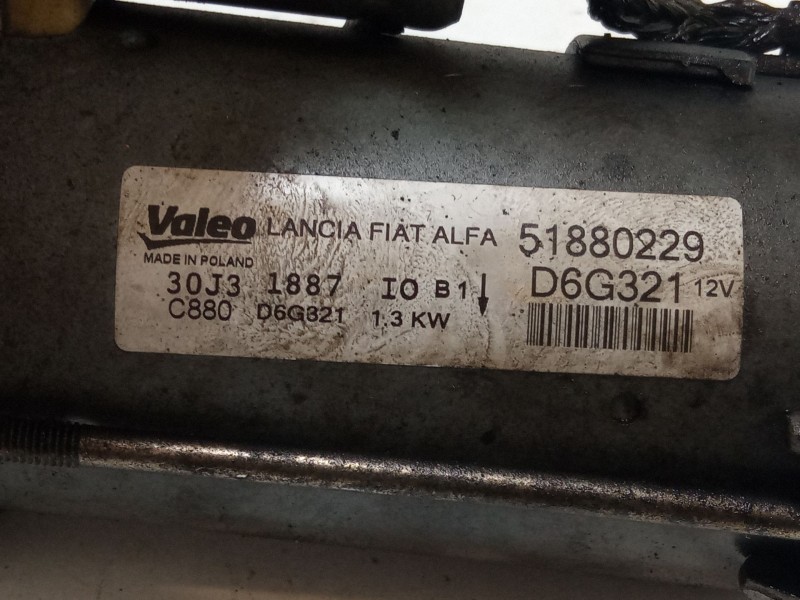 Recambio de motor arranque para fiat doblo caja/chasis (263_) 1.3 d multijet referencia OEM IAM 51880229 D6G321 