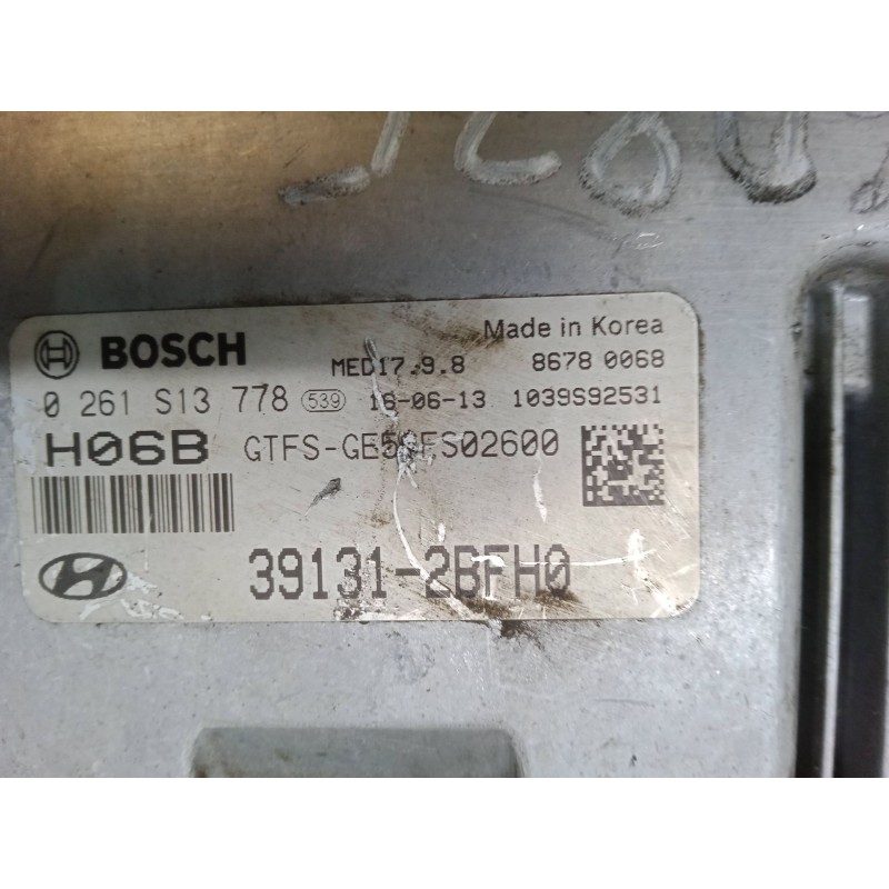 Recambio de centralita motor uce para hyundai veloster (fs) 1.6 t-gdi referencia OEM IAM 0261S13778  391312BFH0