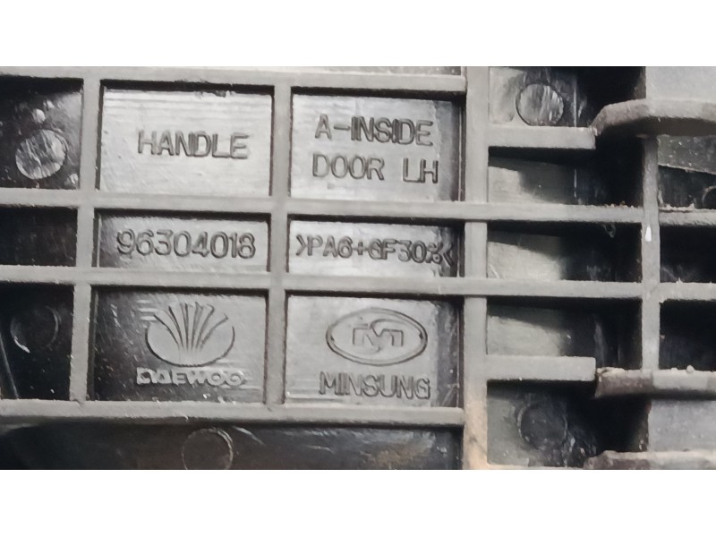 Recambio de maneta interior puerta delantera izquierda para daewoo lanos (klat) 1.3 referencia OEM IAM 96304018  