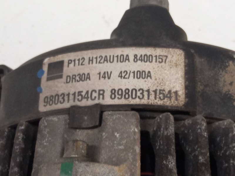 Recambio de alternador para opel zafira / zafira family b (a05) 1.7 cdti (m75) referencia OEM IAM 98031154CR 8980311541 