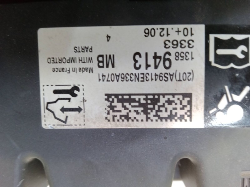 Recambio de centralita airbag para opel zafira tourer c (p12) 1.4 lpg (75) referencia OEM IAM AS9413EN336A0741  13589413