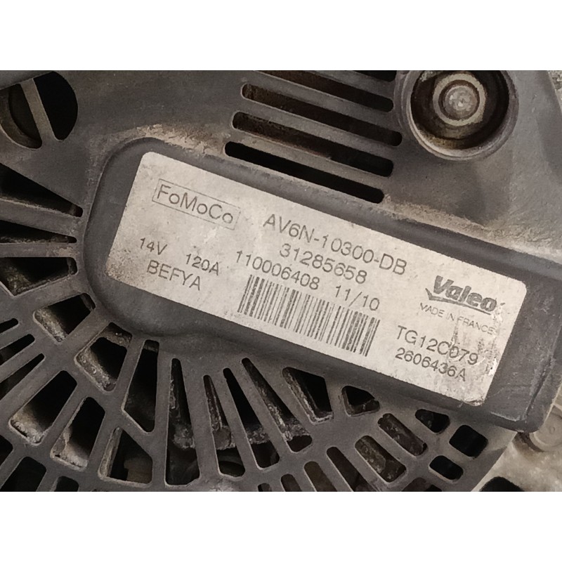 Recambio de alternador para ford fiesta vi (cb1, ccn) 1.4 tdci referencia OEM IAM AV6N10300DB 31285658 