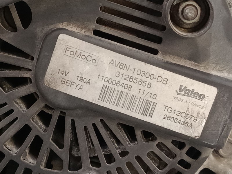 Recambio de alternador para ford fiesta vi (cb1, ccn) 1.4 tdci referencia OEM IAM AV6N10300DB 31285658 