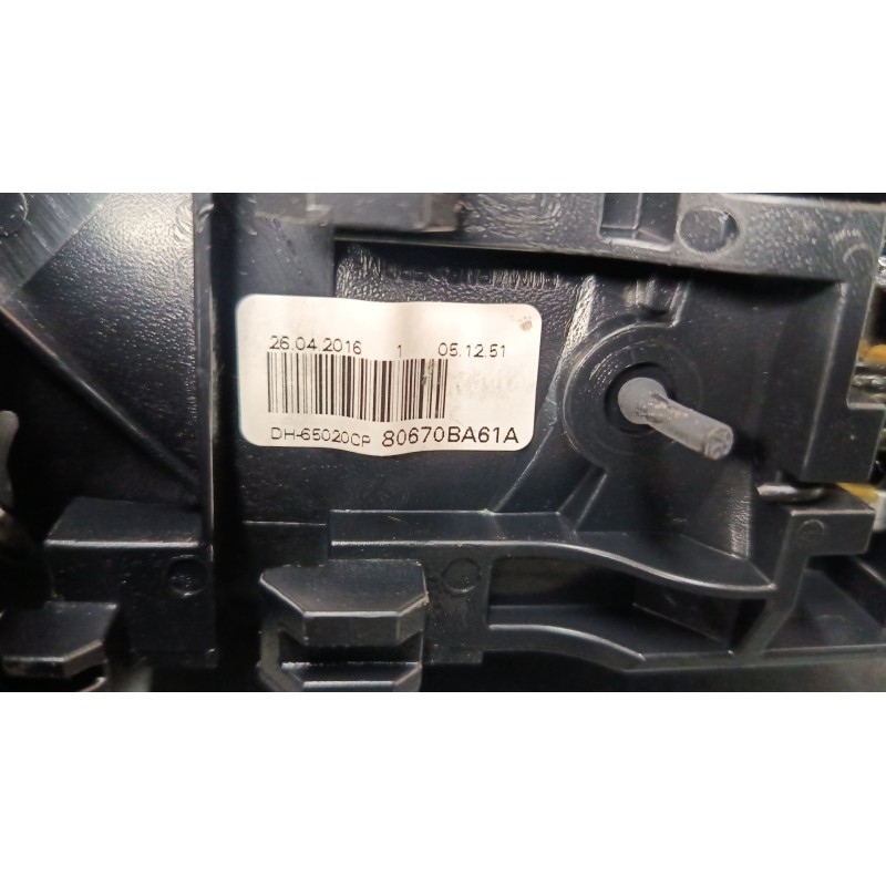 Recambio de maneta interior puerta trasera derecha para nissan juke (f15) 1.2 dig-t referencia OEM IAM 80670BA61A  