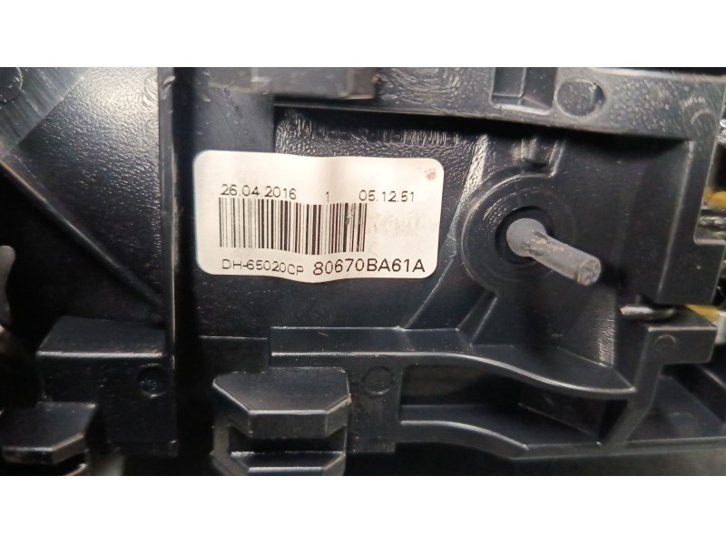 Recambio de maneta interior puerta trasera derecha para nissan juke (f15) 1.2 dig-t referencia OEM IAM 80670BA61A  