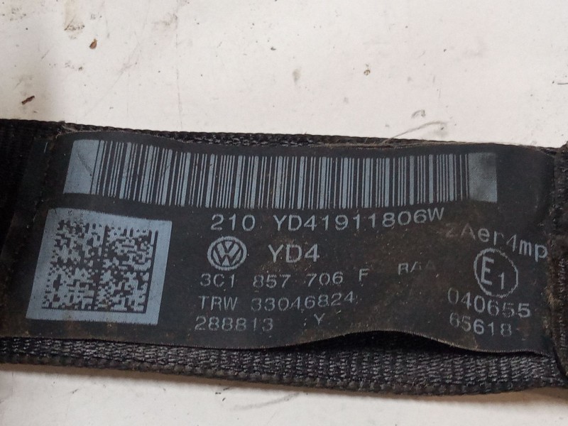 Recambio de cinturon seguridad delantero derecho para volkswagen passat b6 (3c2) 2.0 tdi 16v referencia OEM IAM   