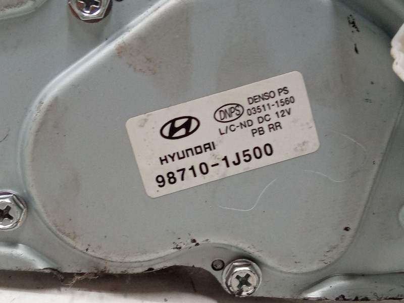 Recambio de motor limpia trasero para hyundai i20 i (pb, pbt) 1.2 referencia OEM IAM 987101J500  