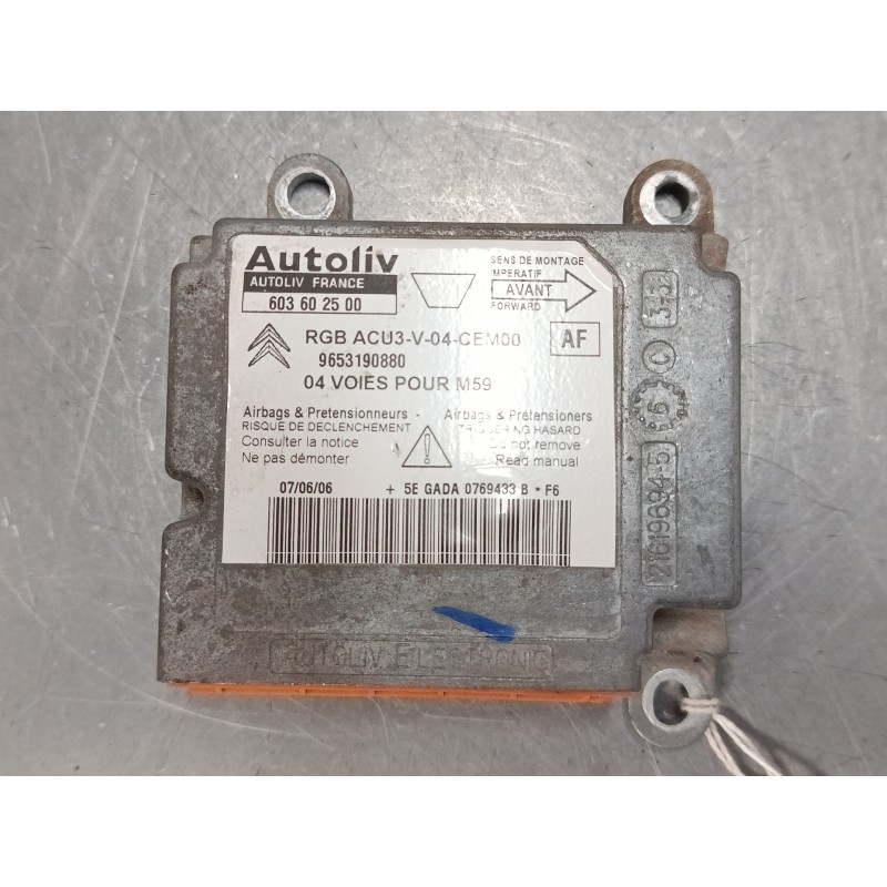 Recambio de centralita airbag para citroën berlingo / berlingo first furgoneta/monovolumen (m_) 1.9 d 70 (mbwjz, mcwjz) referenc