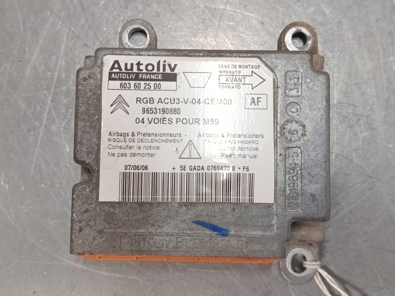 Recambio de centralita airbag para citroën berlingo / berlingo first furgoneta/monovolumen (m_) 1.9 d 70 (mbwjz, mcwjz) referenc