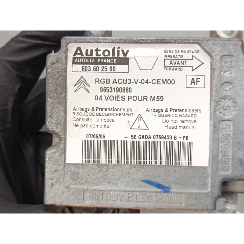 Recambio de centralita airbag para citroën berlingo / berlingo first furgoneta/monovolumen (m_) 1.9 d 70 (mbwjz, mcwjz) referenc