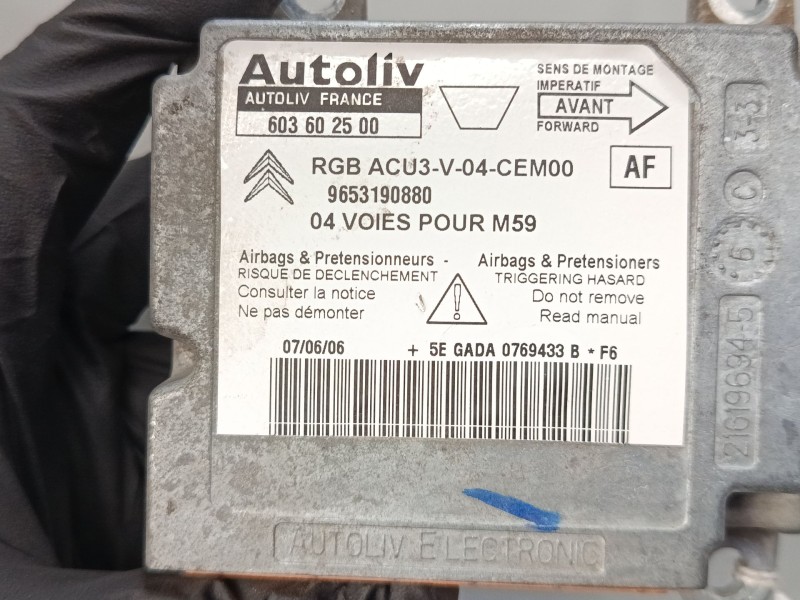 Recambio de centralita airbag para citroën berlingo / berlingo first furgoneta/monovolumen (m_) 1.9 d 70 (mbwjz, mcwjz) referenc