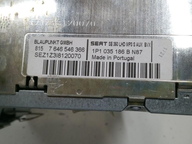 Recambio de radio para seat leon (1p1) 1.4 16v referencia OEM IAM 1P1035186BN87  