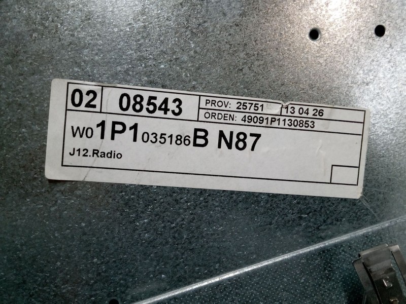 Recambio de radio para seat leon (1p1) 1.4 16v referencia OEM IAM 1P1035186BN87  
