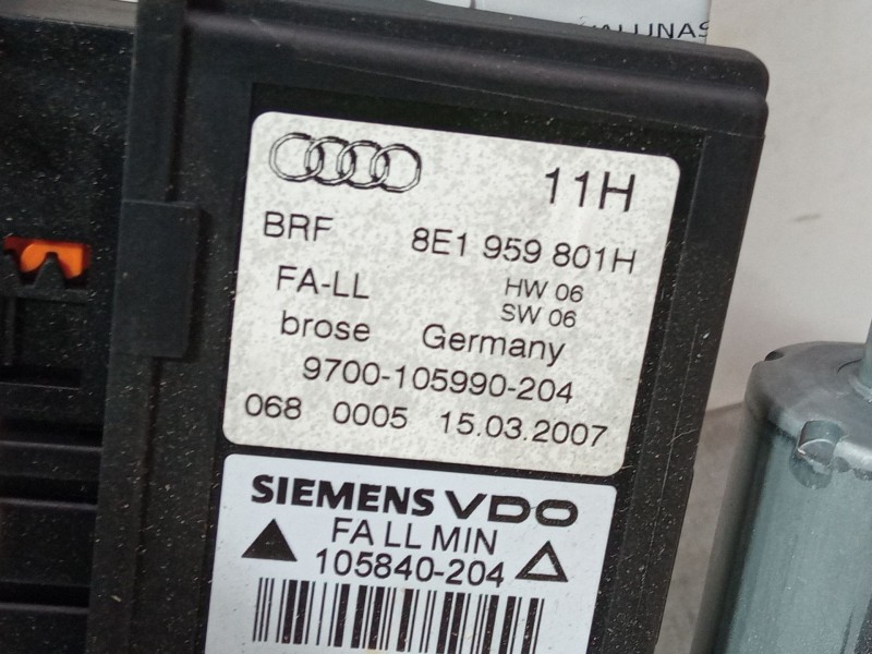 Recambio de elevalunas electrico delantero izquierdo para audi a4 b7 (8ec) 2.0 tdi 16v referencia OEM IAM   