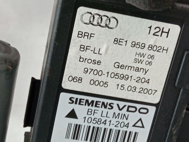 Recambio de elevalunas electrico delantero derecho para audi a4 b7 (8ec) 2.0 tdi 16v referencia OEM IAM   