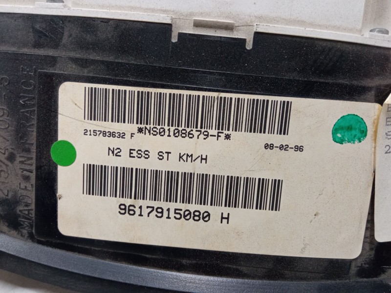 Recambio de cuadro instrumentos para peugeot 406 (8b) 1.8 16v referencia OEM IAM 9617915080H  