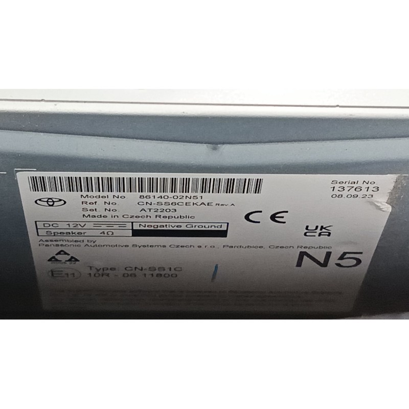 Recambio de pantalla multifuncion para toyota corolla station wagon (_e21_) 1.8 hybrid (zwe211) referencia OEM IAM 8614002N51  