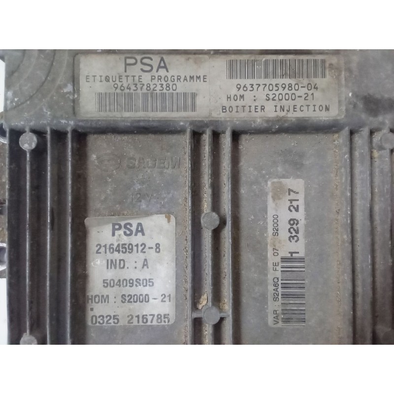 Recambio de centralita motor uce para peugeot 106 ii (1a_, 1c_) 1.4 i referencia OEM IAM 9643782380 S2000-21 21645912-8