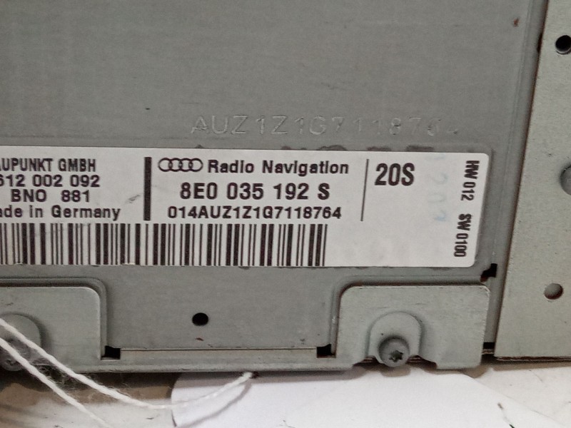 Recambio de radio para audi a4 b7 (8ec) 2.0 tdi 16v referencia OEM IAM 8E0035192S  