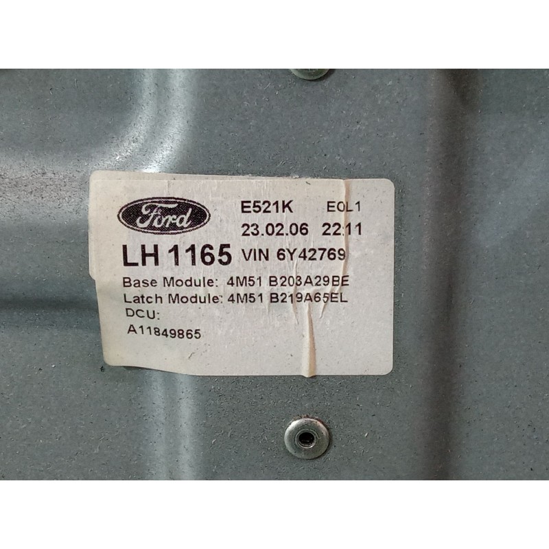 Recambio de elevalunas electrico izquierdo 3p para ford focus ii (da_, hcp, dp) 1.6 ti referencia OEM IAM 4M51B219A65EL  
