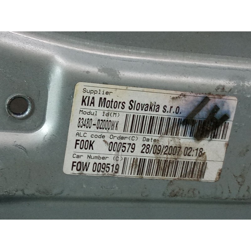 Recambio de elevalunas electrico trasero derecho para kia sportage ii (je_, km_) 2.0 i 16v referencia OEM IAM   