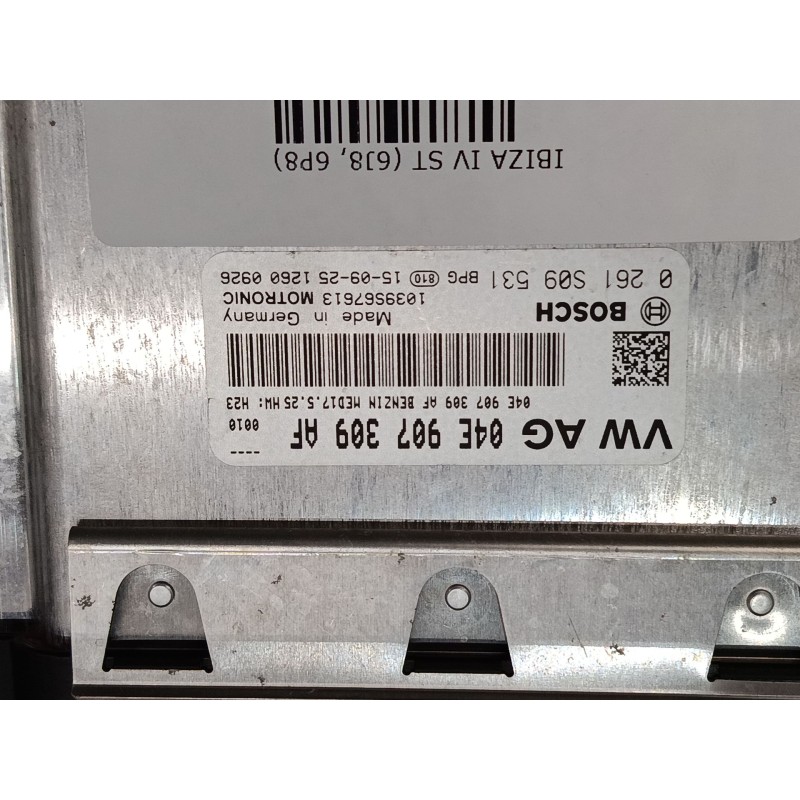Recambio de centralita motor uce para seat ibiza iv st (6j8, 6p8) 1.2 tsi referencia OEM IAM 04E907309AF  