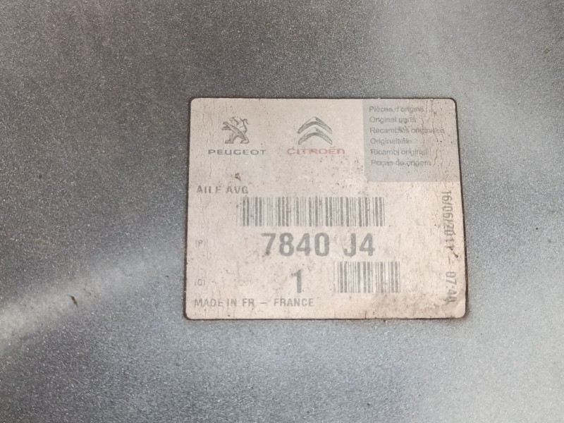 Recambio de aleta delantera izquierda para peugeot 206 hatchback (2a/c) 1.4 hdi eco 70 referencia OEM IAM 7840J4  