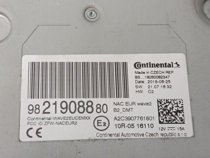 Recambio de pantalla multifuncion para citroën c3 iii (sx) 1.2 vti 82 referencia OEM IAM 9821908880 982429858000 98261544XU00