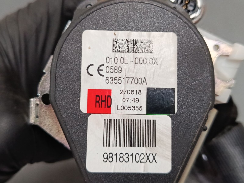 Recambio de cinturon seguridad delantero izquierdo para citroën c3 iii (sx) 1.2 vti 82 referencia OEM IAM 98183102XX  