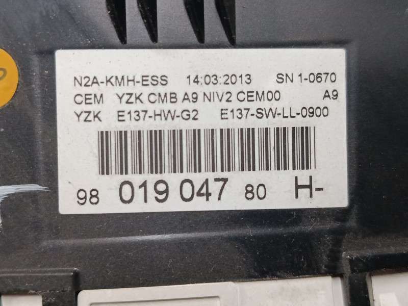Recambio de cuadro instrumentos para peugeot 208 i (ca_, cc_) 1.2 vti 82 referencia OEM IAM   