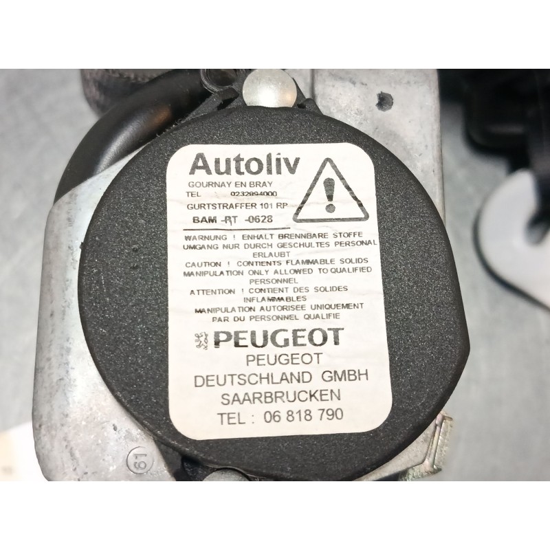 Recambio de cinturon seguridad delantero derecho para peugeot 208 i (ca_, cc_) 1.2 vti 82 referencia OEM IAM 98029971XX  
