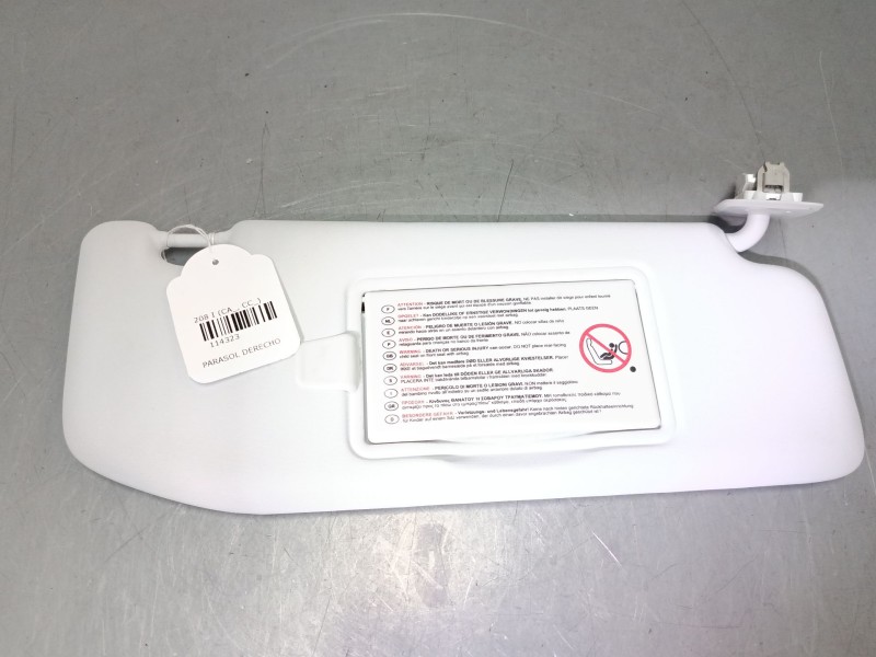 Recambio de parasol derecho para peugeot 208 i (ca_, cc_) 1.2 vti 82 referencia OEM IAM   