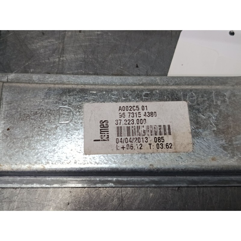 Recambio de elevalunas electrico delantero derecho para peugeot 208 i (ca_, cc_) 1.2 vti 82 referencia OEM IAM 9673154380 967425