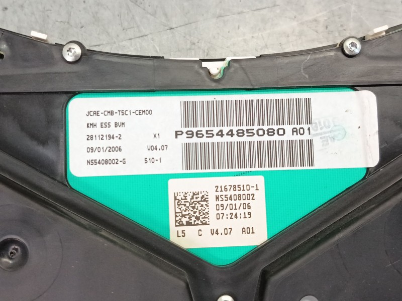 Recambio de cuadro instrumentos para peugeot 307 (3a/c) 1.4 16v referencia OEM IAM P9654485080A01  
