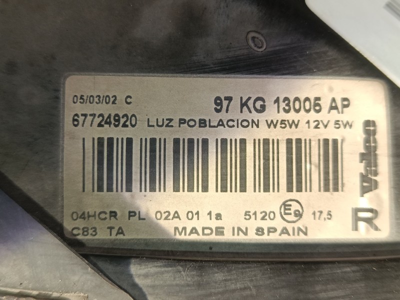 Recambio de faro derecho para ford ka (rb_) 1.3 i referencia OEM IAM 97KG13005AP 67724920 