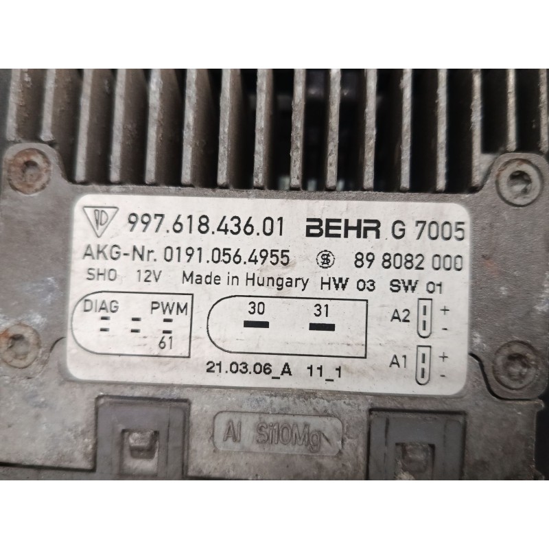 Recambio de centralita electroventilador para porsche cayman (987) s 3.4 referencia OEM IAM 99761843601 898082000 01910564955