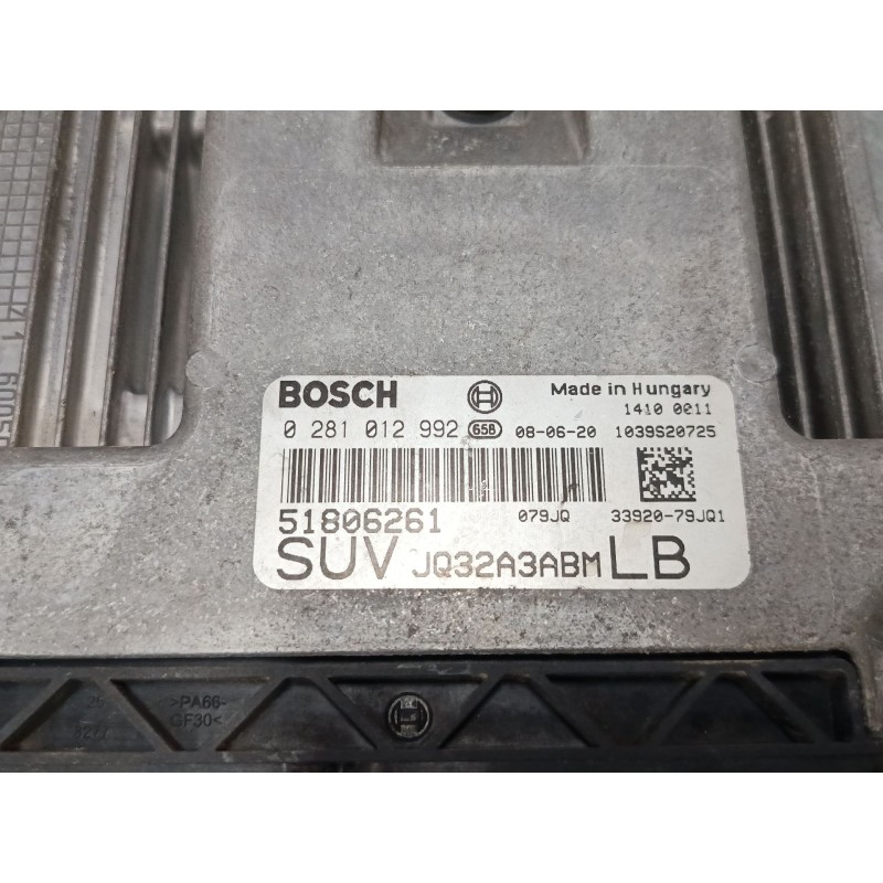 Recambio de centralita motor uce para suzuki sx4 (ey, gy) 1.9 ddis (rw 419d) referencia OEM IAM 51806261 0281012992 1039S20725
