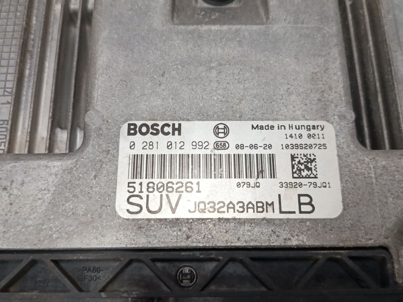 Recambio de centralita motor uce para suzuki sx4 (ey, gy) 1.9 ddis (rw 419d) referencia OEM IAM 51806261 0281012992 1039S20725