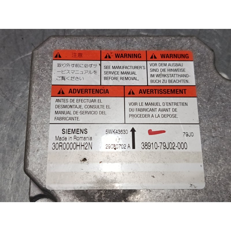 Recambio de centralita airbag para suzuki sx4 (ey, gy) 1.9 ddis (rw 419d) referencia OEM IAM 3891079J01000 5WK43630 