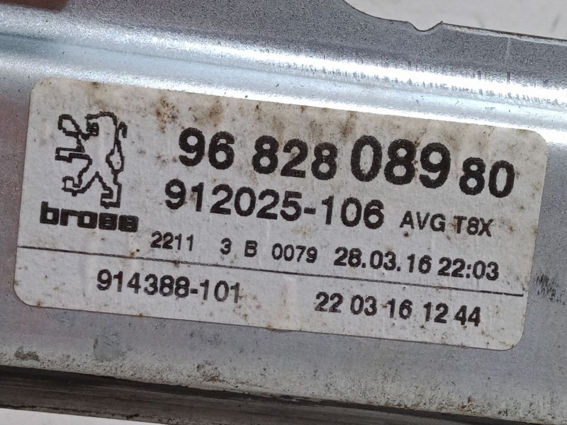 Recambio de elevalunas electrico delantero izquierdo para peugeot 3008 suv (mc_, mr_, mj_, m4_) 1.6 bluehdi 120 referencia OEM I
