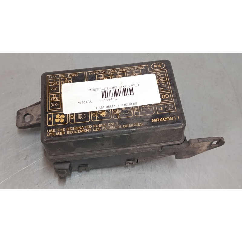 Recambio de caja reles / fusibles para mitsubishi montero sport i (k7_, k9_) 2.5 td (k94w, k74t) referencia OEM IAM MR409811  