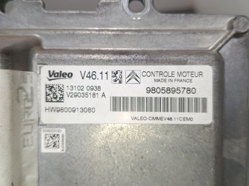 Recambio de centralita motor uce para peugeot 208 i (ca_, cc_) 1.2 vti 82 referencia OEM IAM 9805895780 V29035181A 