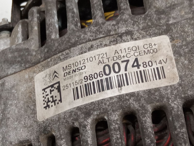 Recambio de alternador para citroën c3 ii (sc_) 1.0 vti 68 referencia OEM IAM 9806007480  