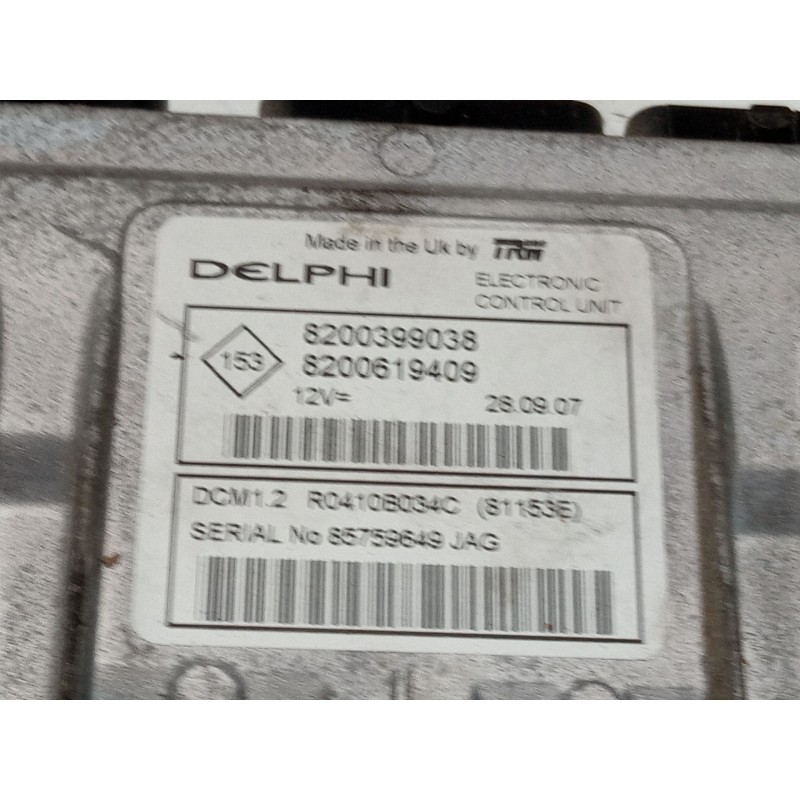 Recambio de centralita motor uce para renault clio iii (br0/1, cr0/1) 1.5 dci (br17, cr17) referencia OEM IAM 8200399038  